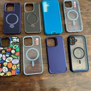 Assorted Phone Cases - Purple, Brown, Blue, Black